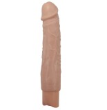 Vibrator Realist Rufus, 10 Moduri Vibratii, TPE, USB Type-C, Natural, 23.8 cm