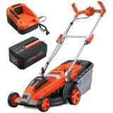 Redback E146C+EP40+EC20 - Masina de tuns iarba cu 1 acumulator Li-Ion 40 V 4 Ah 45.7 cm 60 l