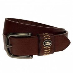Curea barbati, casual-eleganta, din piele ecologica, latime 3.5 cm, maro - CK170M