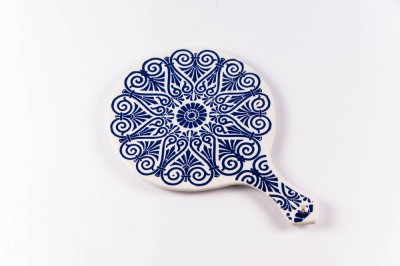 Platou din ceramică cu m&amp;acirc;ner | tatto albastru foto