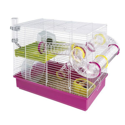 Cuşcă pentru hamsteri LAURA cu accesorii din plastic foto