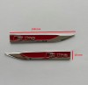 Set 2 Ornamente Aripa S Line Rosu, 148mm, Metal, Emblema Auto Audi, Banda Dublu Adeziva