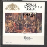 Polonia.1991 200 ani Constitutia din 3 Mai:Pictura-Bl. MP.249
