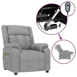 Cumpara ieftin Fotoliu de masaj electric rabatabil, gri deschis, textil