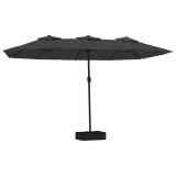 Umbrela de soare cu doua capete, antracit, 449x245 cm GartenMobel Dekor, vidaXL