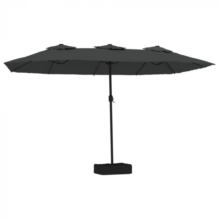 Umbrela de soare cu doua capete, antracit, 449x245 cm GartenMobel Dekor