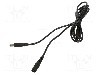 Cablu alimentare DC, DC 5,5/2,5 mufa, DC 5,5/2,5 soclu, negru, 5m, WEST POL - P25-C25-C050-500BK