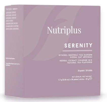 Nutriplus Serenity Earl Grey , Ceai instant relaxant, 30 plicuri
