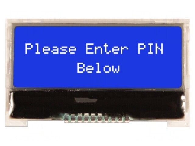 Afișaj LCD Alfanumeric 16x2 COG STN Negativ LED Albastru 3.3V