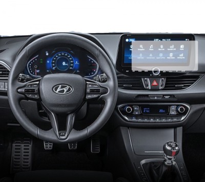 Folie Protectie Navigatie Hyundai I30 2020-2024, 10.2 inch, Duragon, protectie Display Navigatie, silicon Transparent, Anti-zgarieturi, kit instalare foto