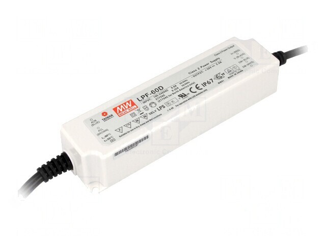Alimentator LED 60W 48VDC 1,25A IP67