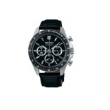 Seiko SBTR021 Ceas Bărbați Chronograph cu Curea Neagră din Piele