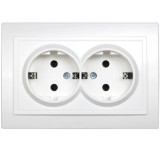 Priză dublă Schuko 16A fildes Zena - ELBI