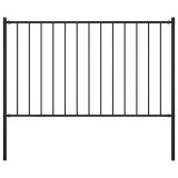 vidaXL Panou de gard Woerden cu st&acirc;lpi din oțel 1,7x1 m negru 145210