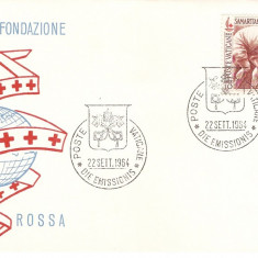 CRUCEA ROSIE ANIVERSARE CENTENAR 1964 FDC VATICAN