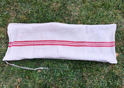 Sac vechi de canepa, pentru faina, tesut in razboi, 42cm x 120cm foto