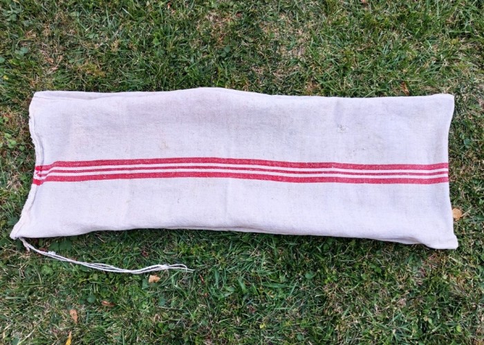 Sac vechi de canepa, pentru faina, tesut in razboi, 42cm x 120cm