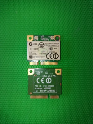 Placa de retea wlan mini PCI-e half Atheros AR5B93 300mbps 802.11b/g/n foto