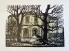 Linogravura V. Dobrian, Semnată 1955, 21.6x29.4 cm, Album Artă + Certificat Autenticitate