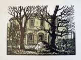 Linogravura V. Dobrian, Semnata 1955, 21.6x29.4cm, Arta Grafica Originala, Certificat Autenticitate