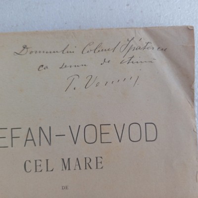 STEFAN VOIEVOD CEL MARE- PETRE VERUSSI CU DEDICATIE SI SEMNATURA-1879 R4. foto
