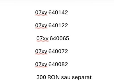 Cartele numere ușoare consecutive foto