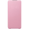 Husa Textil Samsung Galaxy S20 Plus G985 / Samsung Galaxy S20 Plus 5G G986, Led View, Roz EF-NG985PPEGEU