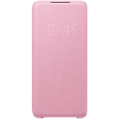 Husa Textil Samsung Galaxy S20 Plus G985 / Samsung Galaxy S20 Plus 5G G986, Led View, Roz EF-NG985PPEGEU