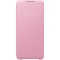 Husa Textil Samsung Galaxy S20 Plus G985 / Samsung Galaxy S20 Plus 5G G986, Led View, Roz EF-NG985PPEGEU