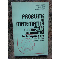 Probleme de matematica date la concursurile de admitere treapta a II-a de liceu