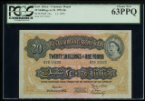 Y461 AFRICA DE EST 20 SHILLINGS ONE POUND 1955 GRADAT PCGS 63PPQ NECIRCULATA UNC