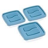 Set Caserole Alimente Plastic 900ml Albastru 3 Bucăți, CMCLASS