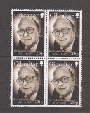 Cumpara ieftin Gibraltar 1997 - Sir Joshua Hassan - om politic (in bloc de 4), MNH, Nestampilat