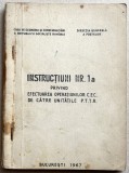 Instructiuni nr. 1a privind efectuarea operatiunilor CEC de catre unitatile PTTR, editie 1967, pentru uz intern oficii postale