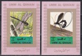 Umm-Al-Qiwain 1972 - Insecte, 2 Colite NDT, MNH, Nestampilat