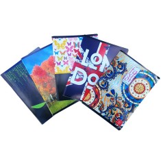 Set de 5 Caiete Dictando, Linomag&reg;, Coperta lucioasa multicolora, A4, 48 File, 60 g/m&sup2;