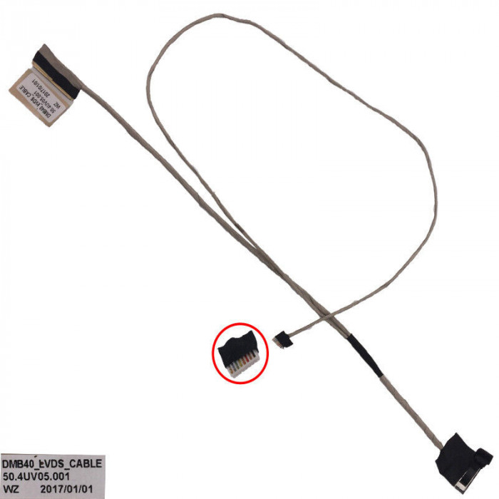 Cablu video LVDS Laptop, Dell, Inspiron 14Z 5423, 50.4UV05.101, 50.4UV05.102, 04MYD7, 4MYD7