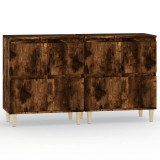 Dulapuri, 2 buc, stejar afumat, 60x30x75 cm, lemn prelucrat