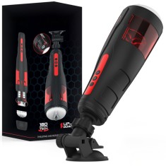 Masturbator Automat Vagin, 10 Moduri de Rotatie, 10 Moduri de Impingere, Unghi Reglabil 180&deg;, Ventuza Puternica, Silicon Medical, Fara BPA, Rezistent