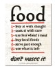 Magnet - Food Don't Waste It, Nostalgic Art Merchandising