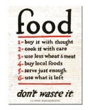 Magnet - Food Don&#039;t Waste It, Nostalgic Art Merchandising