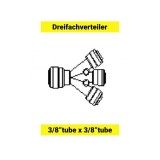 Dreifachverteiler f&uuml;r Schlauch 3/8&quot;