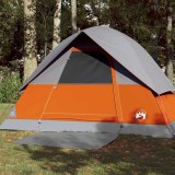 vidaXL Cort de camping cupolă 3 persoane, portocaliu, impermeabil