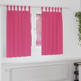 vidaXL Perdele cu perdele 2 pcs Roz intens Poliester