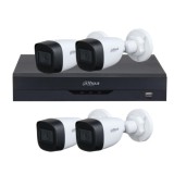 Kit supraveghere basic Dahua 4 camere 5MP, IR 30m, lentila fixa 2.8mm, DVR 4 canale, inteligenta artificiala SafetyGuard Surveillance