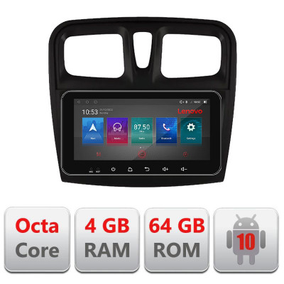 Navigatie dedicata Dacia Sandero 2012-2020 var B Android radio gps internet 4+64 Lenovo ecran 10.33&amp;quot; CarStore Technology foto