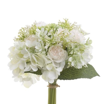 Buchet flori decor White 24 cm foto