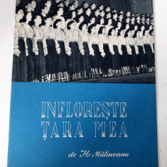 Partitura: Infloreste tara mea, de H. Malineanu, voce si pian