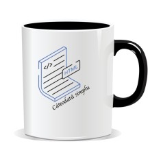 Cana personalizata cu mesaje pentru programatori, HTML, cateodata simplu foto