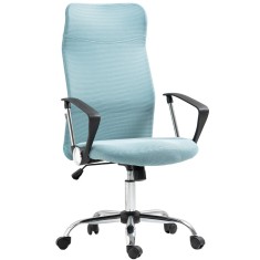 HOMCOM Scaun de Birou Ergonomic cu &Icirc;nălțime Reglabilă și Spătar din Plasă, Verde | Aosom Romania